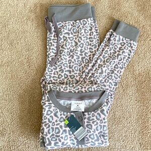 Serra Women's Thermal Leopard Print Matching Pajamas